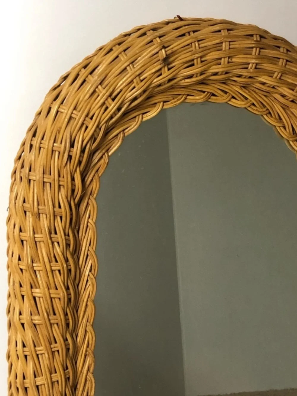 Wicker Ratton Boho Hanging Mirror